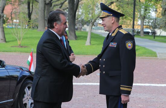 Kremlin Superintendent Sergei Khlebnikov welcomes foreign delegation heads and honorary guests