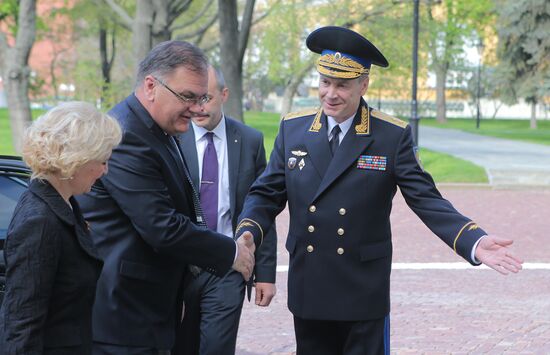 Kremlin Superintendent Sergei Khlebnikov welcomes foreign delegation heads and honorary guests