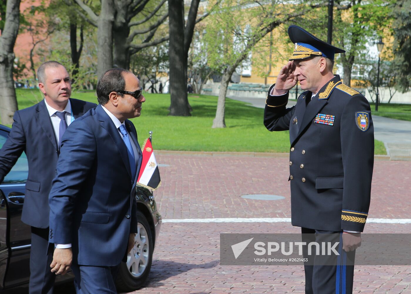 Kremlin Superintendent Sergei Khlebnikov welcomes foreign delegation heads and honorary guests