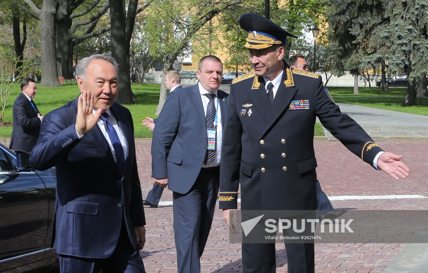 Kremlin Superintendent Sergei Khlebnikov welcomes foreign delegation heads and honorary guests