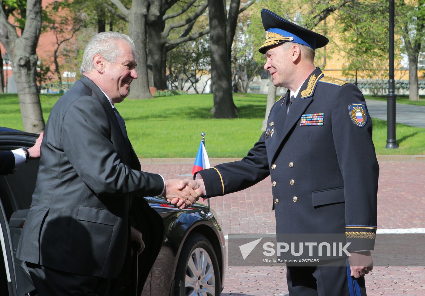Kremlin Superintendent Sergei Khlebnikov welcomes foreign delegation heads and honorary guests