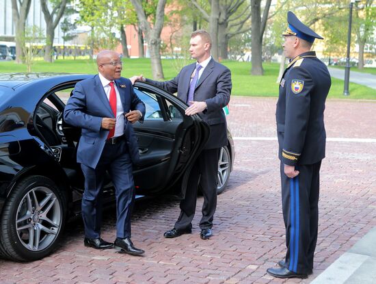Kremlin Superintendent Sergei Khlebnikov welcomes foreign delegation heads and honorary guests
