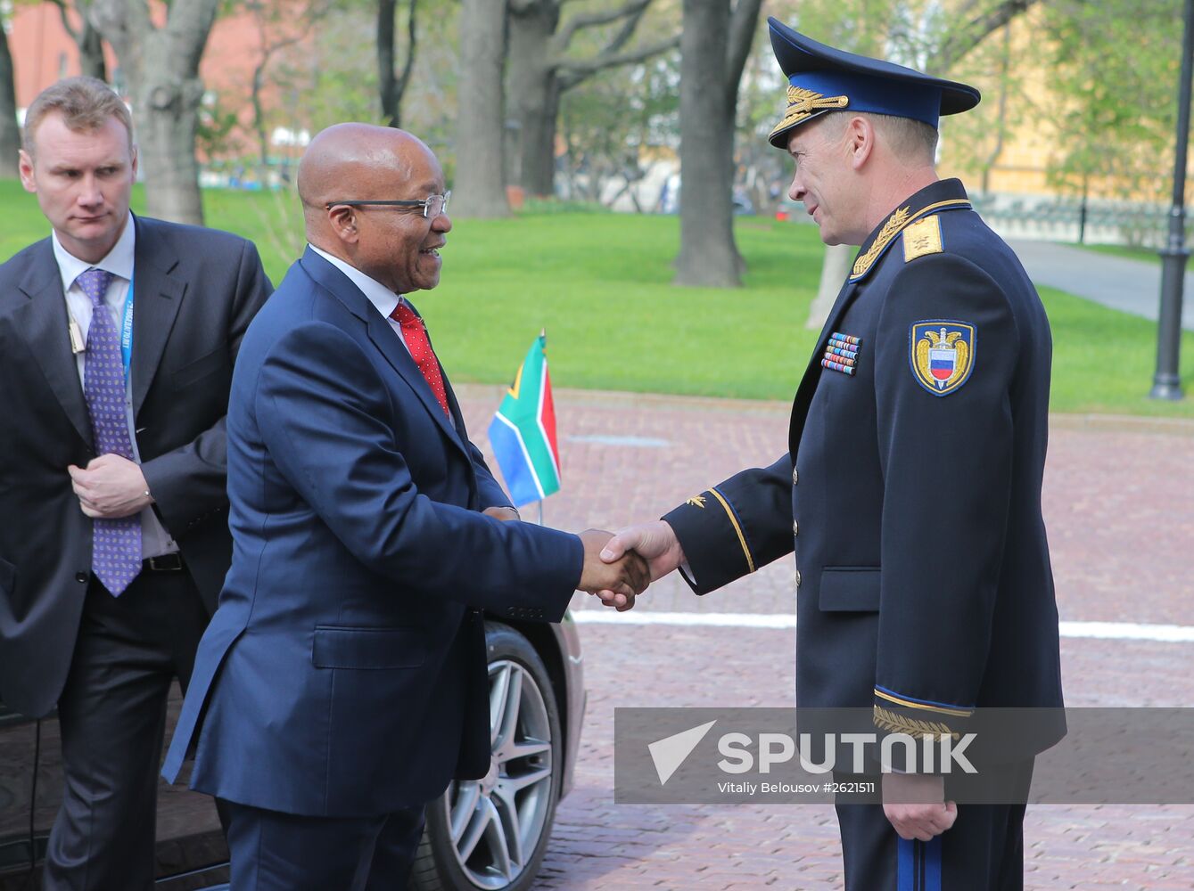 Kremlin Superintendent Sergei Khlebnikov welcomes foreign delegation heads and honorary guests