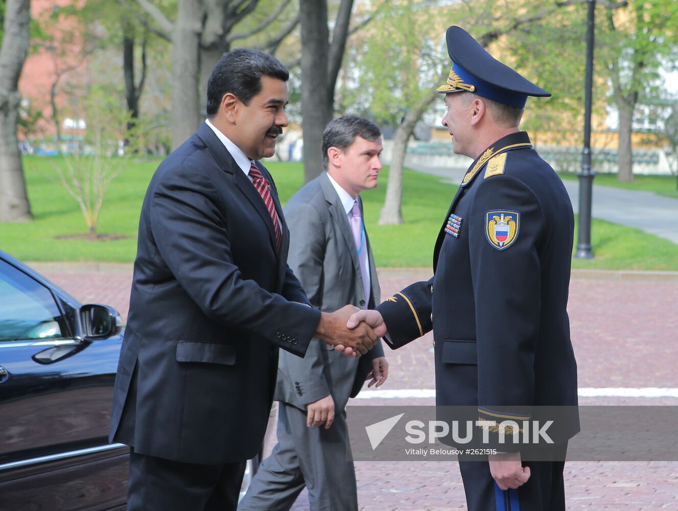 Kremlin Superintendent Sergei Khlebnikov welcomes foreign delegation heads and honorary guests