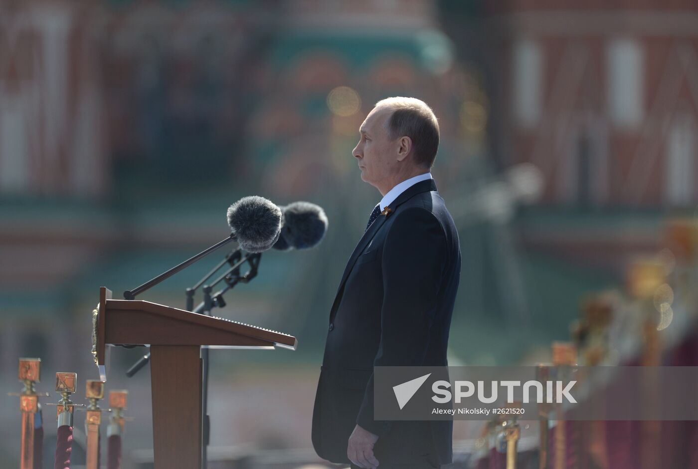 Vladimir Putin attends military parade to mark 70th anniversary of Victory in 1941-1945 Great Patriotic War