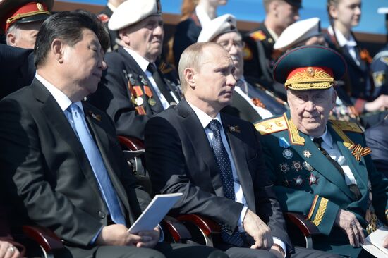 Russian President Putin at military parade marking 70th anniversary of Victory in 1941-1945 Great Patriotic War