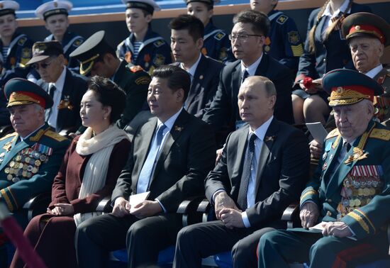 Vladimir Putin attends military parade marking 70th anniversary of Victory in 1941-1945 Great Patriotic War