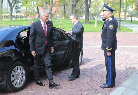 Kremlin Superintendent Sergei Khlebnikov welcomes foreign delegation heads and honorary guests