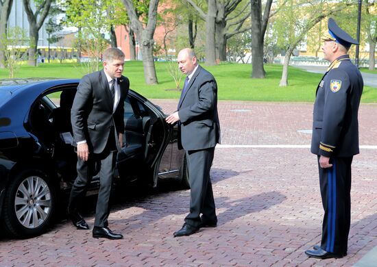 Kremlin Superintendent Sergei Khlebnikov welcomes foreign delegation heads and honorary guests