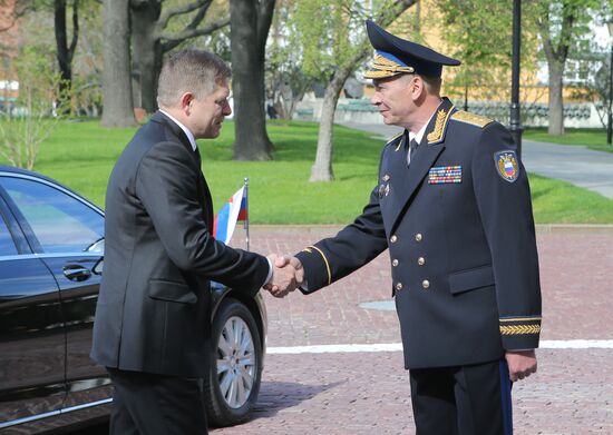 Kremlin Superintendent Sergei Khlebnikov welcomes foreign delegation heads and honorary guests