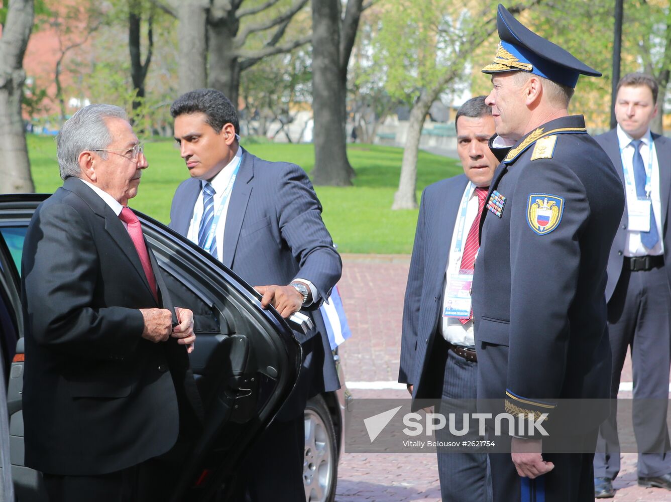Foreign delegation heads and honorary guests welcomed by Kremlin's Commandant Sergei Khlebnikov