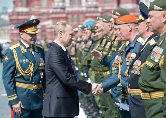 President Putin at military parade to mark 70th anniversary of Victory in 1941-1945 Great Patriotic War