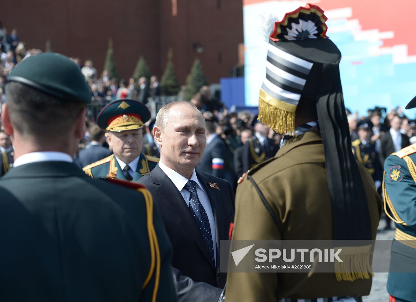 Vladimir Putin attends military parade to mark 70th anniversary of Victory in 1941-1945 Great Patriotic War