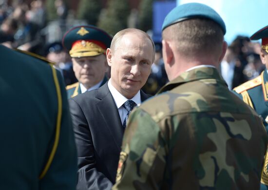 Vladimir Putin attends military parade to mark 70th anniversary of Victory in 1941-1945 Great Patriotic War