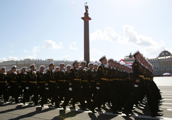 Celebration of 70th anniversary of Victory in 1941-1945 Great Patriotic War in hero city of St. Petersburg