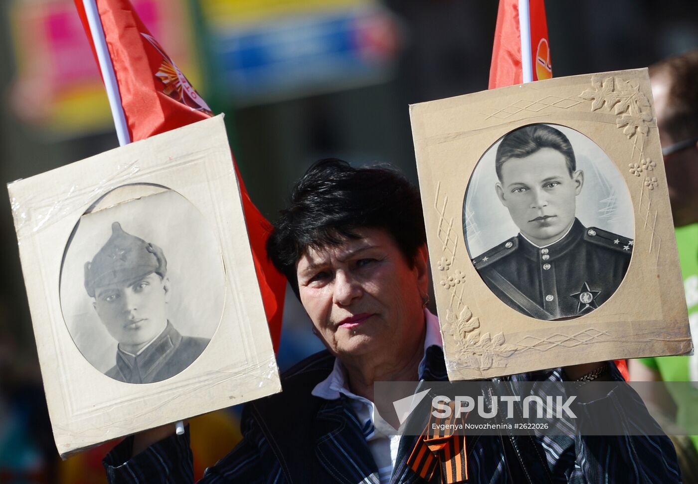 March of Immortal Regiment Moscow regional patriotic public organization on Red Square