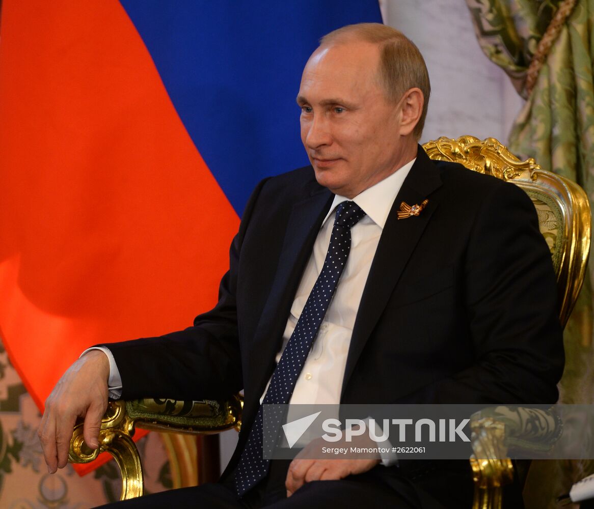 Russian President Vladimir Putin meets with President of Egypt Abdel Fattah el-Sisi