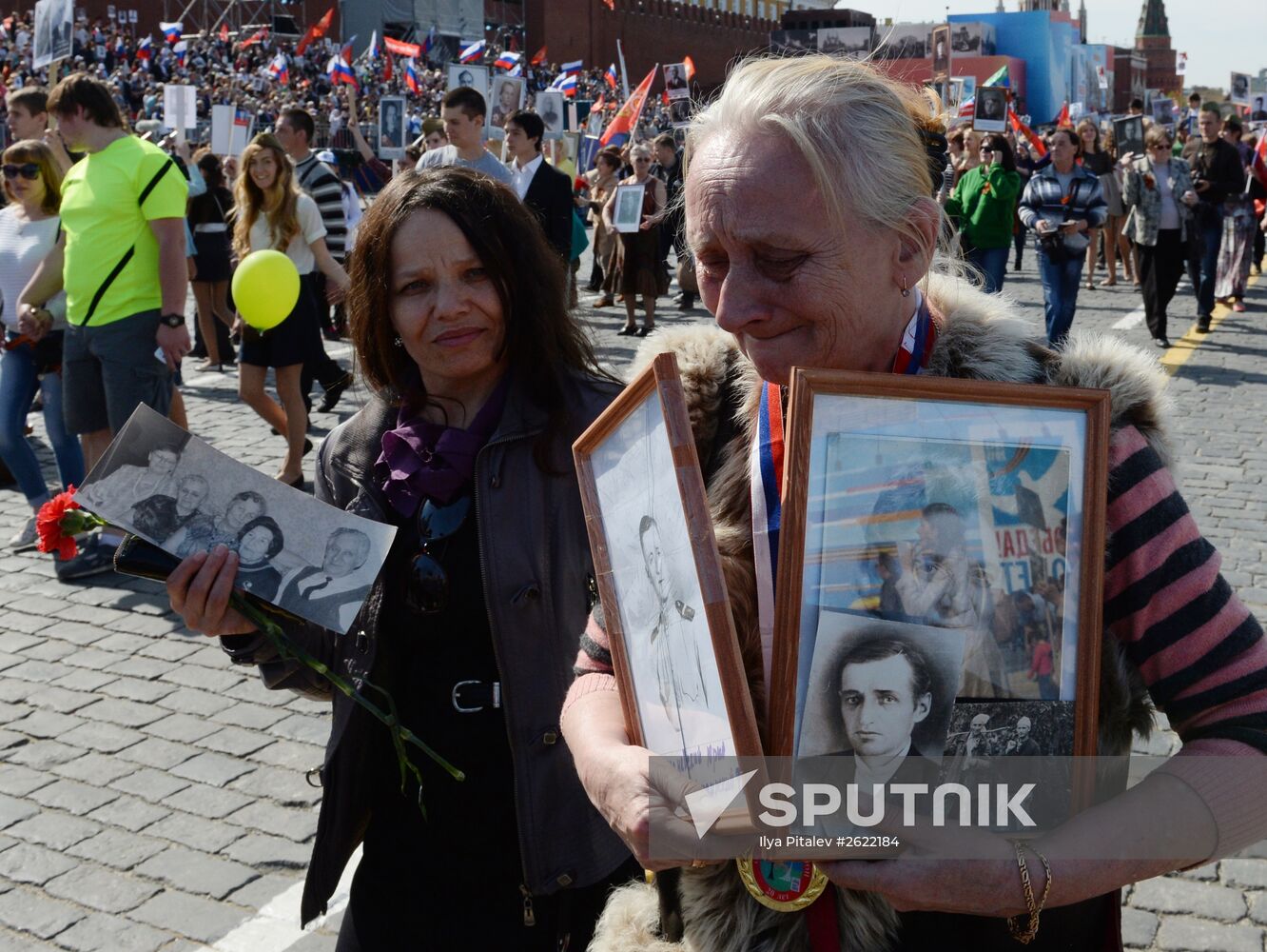 March of Immortal Regiment Moscow regional patriotic public organization on Red Square