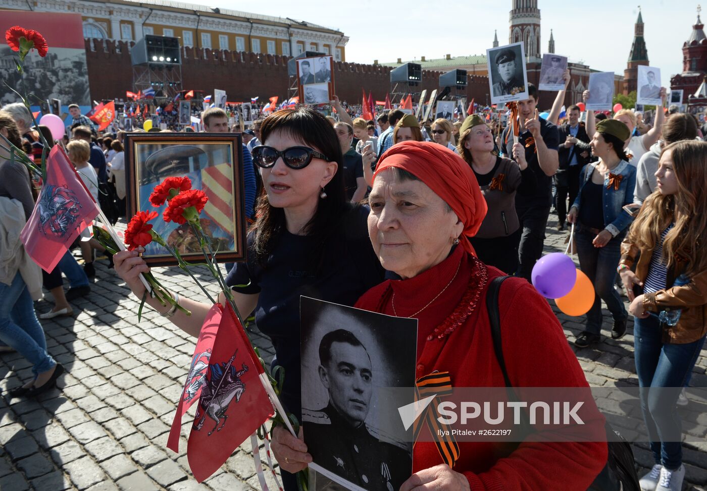 March of Immortal Regiment Moscow regional patriotic public organization on Red Square