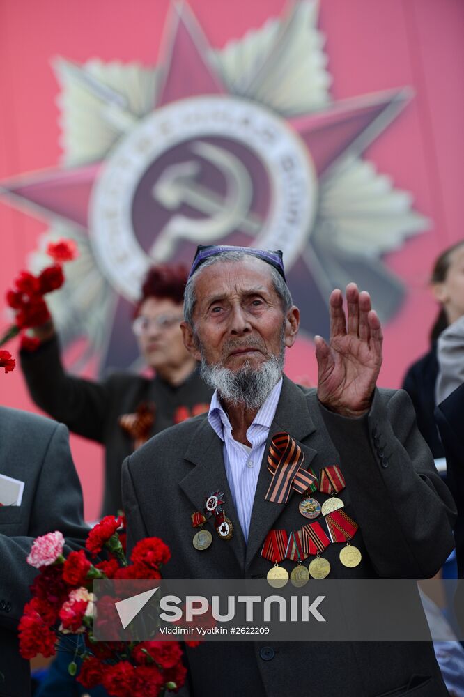 March of Immortal Regiment Moscow regional patriotic public organization on Red Square