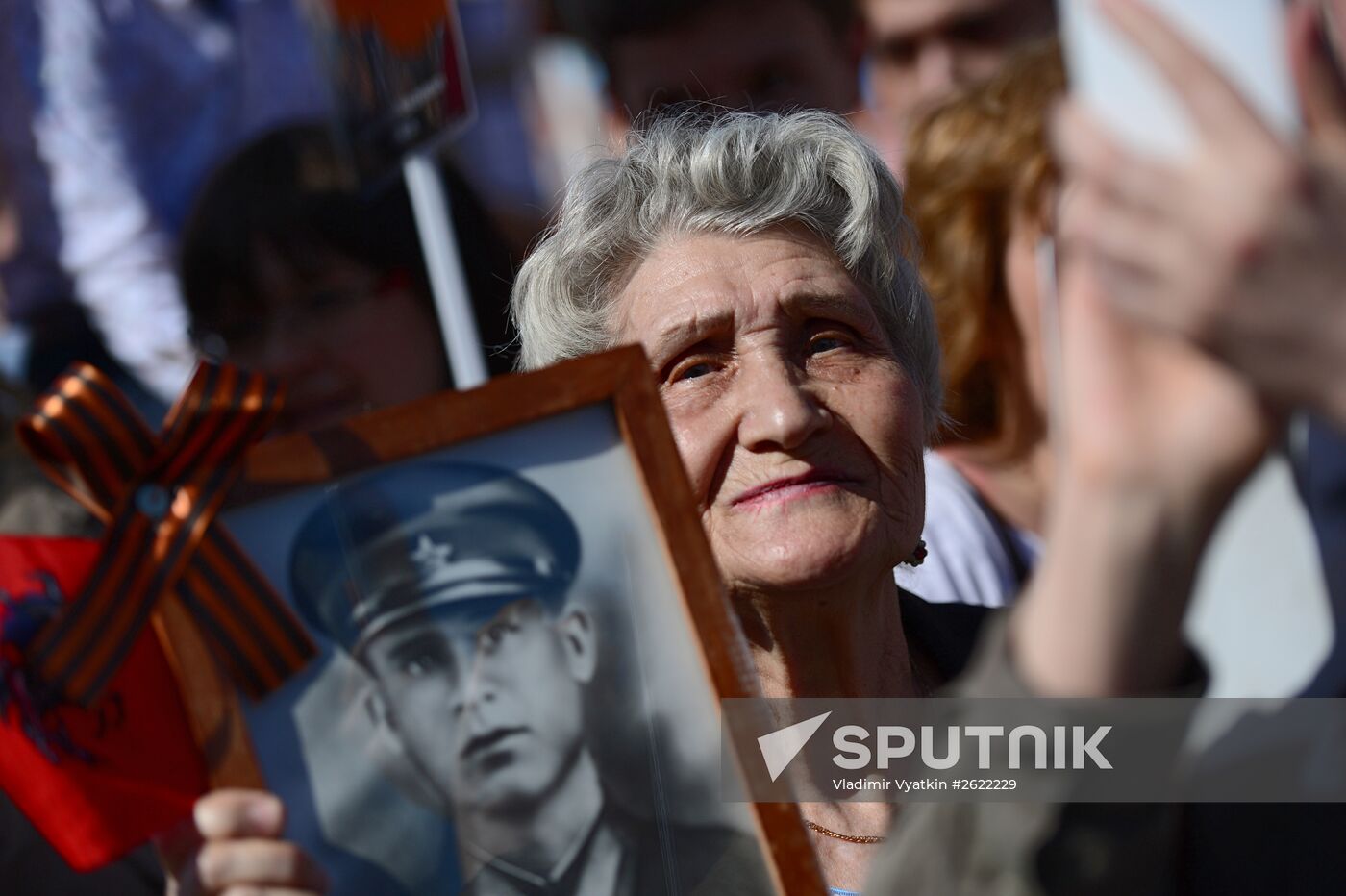 March of Immortal Regiment Moscow regional patriotic public organization on Red Square