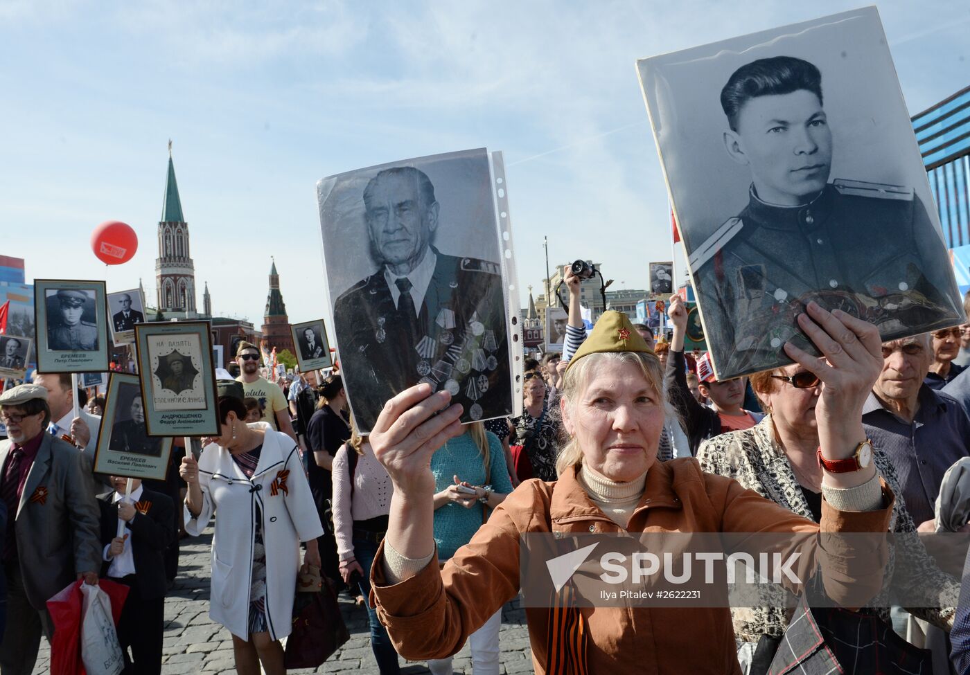 March of Immortal Regiment Moscow regional patriotic public organization on Red Square