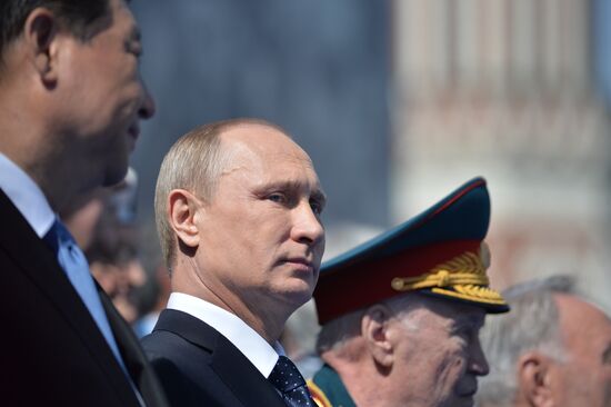 President Putin at military parade to mark 70th anniversary of Victory in 1941-1945 Great Patriotic War