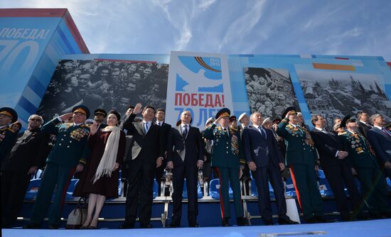 Vladimir Putin attends military parade to mark 70th anniversary of Victory in 1941-1945 Great Patriotic War