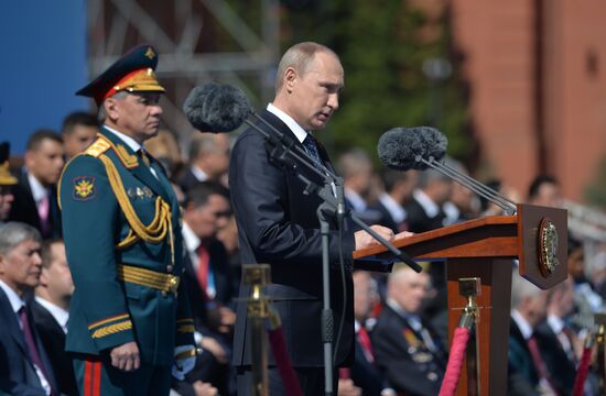 President Putin at military parade to mark 70th anniversary of Victory in 1941-1945 Great Patriotic War