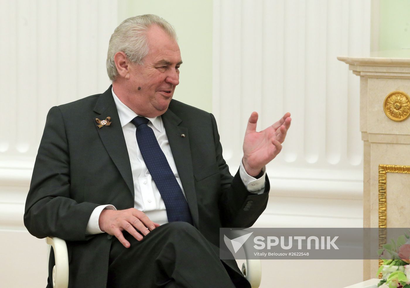 Russian President Vladimir Putin meets with President of Czech Republic Milos Zeman