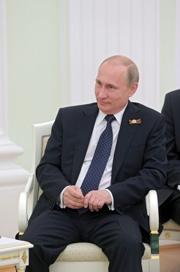 Russian President Vladimir Putin meets with President of Czech Republic Milos Zeman