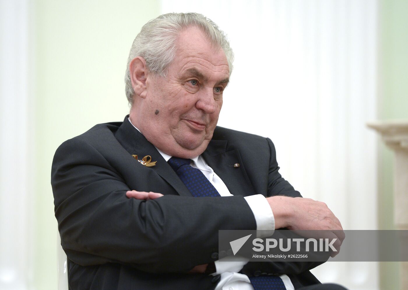 Russian President Vladimir Putin meets with President of Czech Republic Milos Zeman