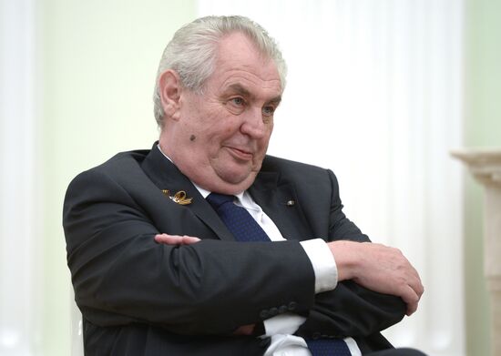 Russian President Vladimir Putin meets with President of Czech Republic Milos Zeman