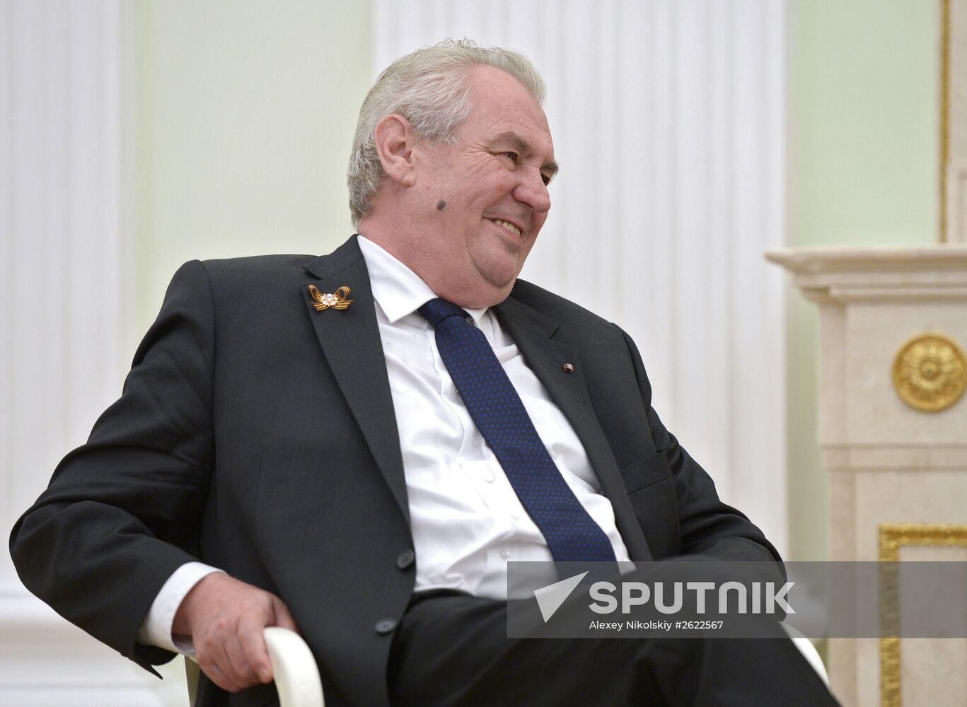 Russian President Vladimir Putin meets with President of Czech Republic Milos Zeman