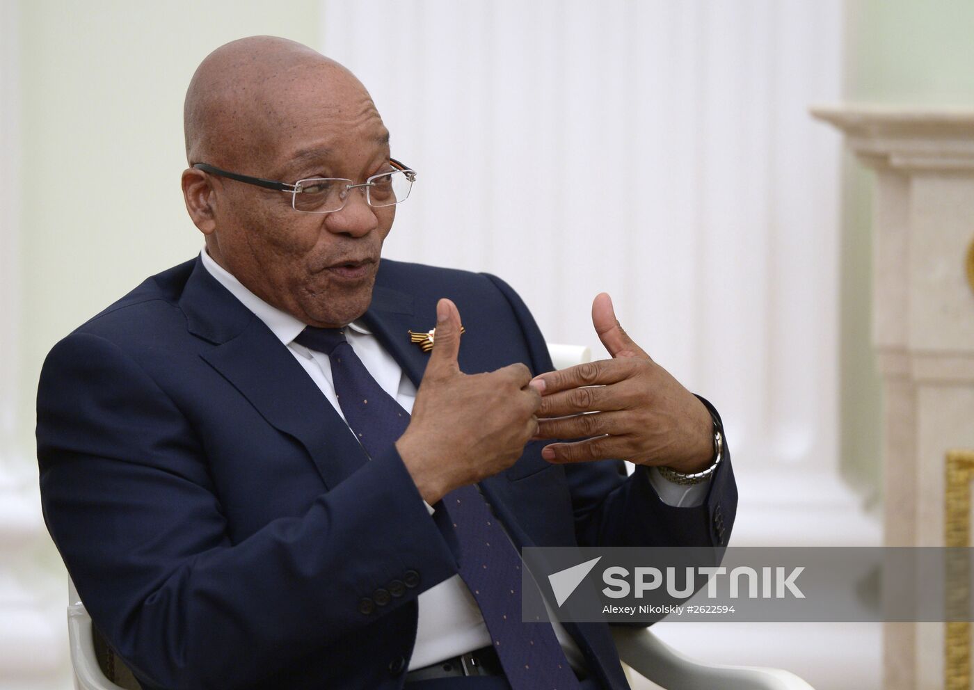 Russian President Vladimir Putin meets with President of South Africa Jacob Zuma