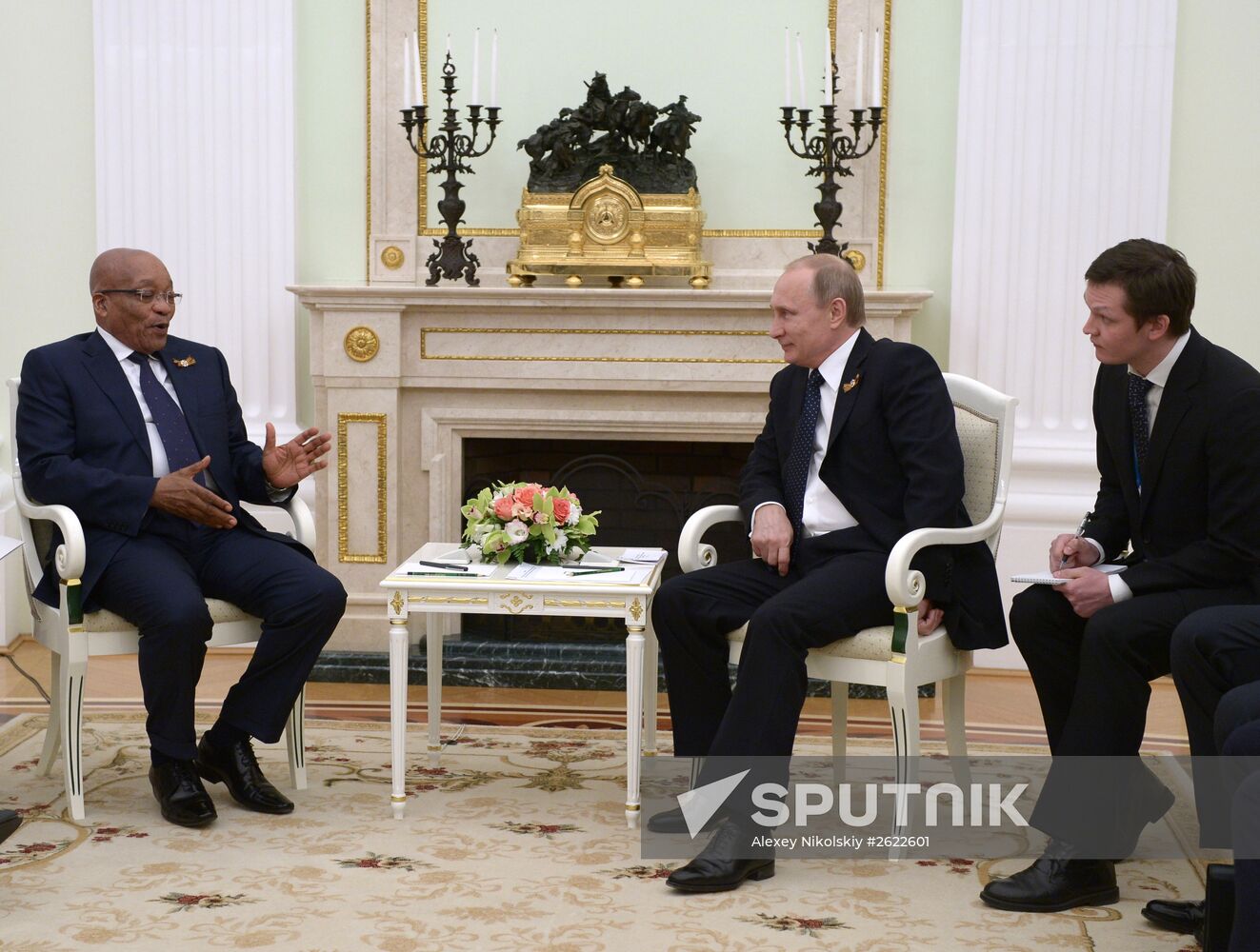 Russian President Vladimir Putin meets with President of South Africa Jacob Zuma
