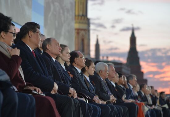 Russian President Vladimir Putin attends concert to mark 70th anniversary of Victory in 1941-1945 Great Patriotic War