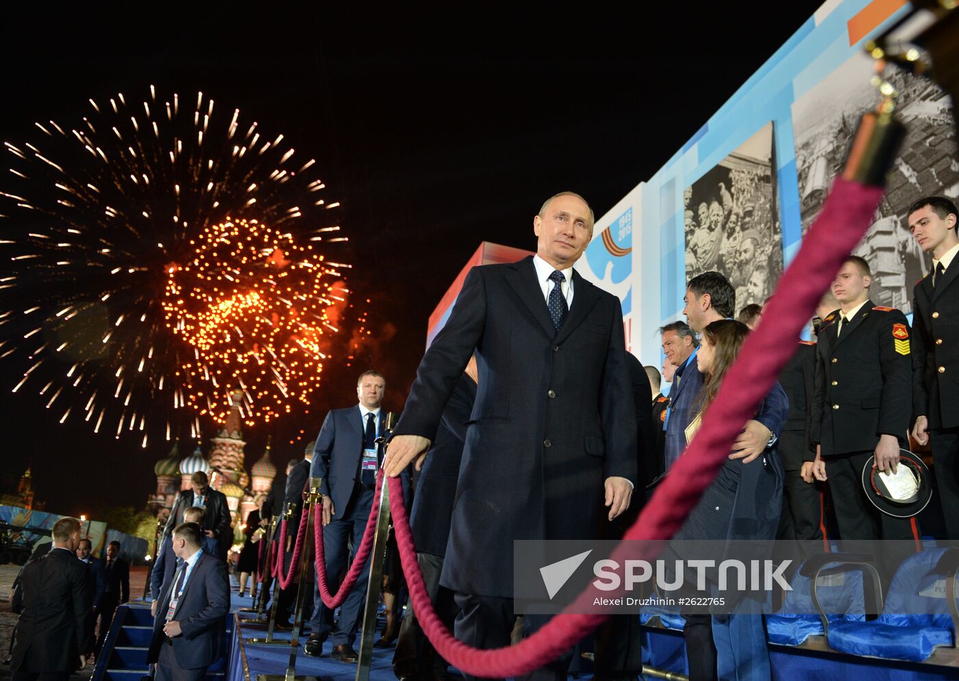 Russian President Vladimir Putin attends concert to mark 70th anniversary of Victory in Great Patriotic War