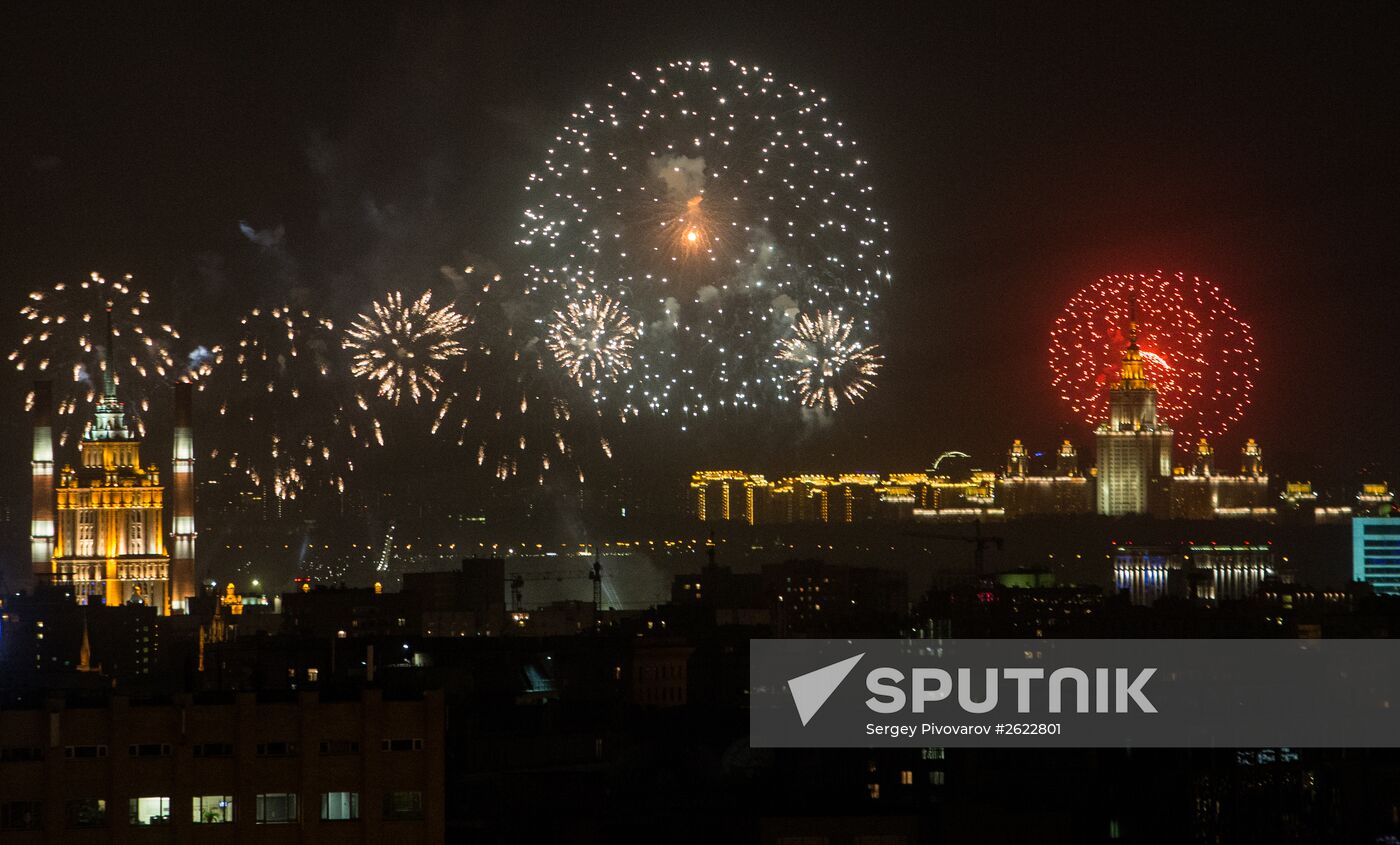 Fireworks display in Russian regions to mark 70th anniversary of Victory in 1941-1945 Great Patriotic War