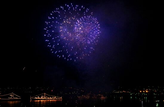 Fireworks display in Sevastopol on Victory Day