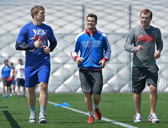 2015 IIHF World Championship. Russian national team's training session