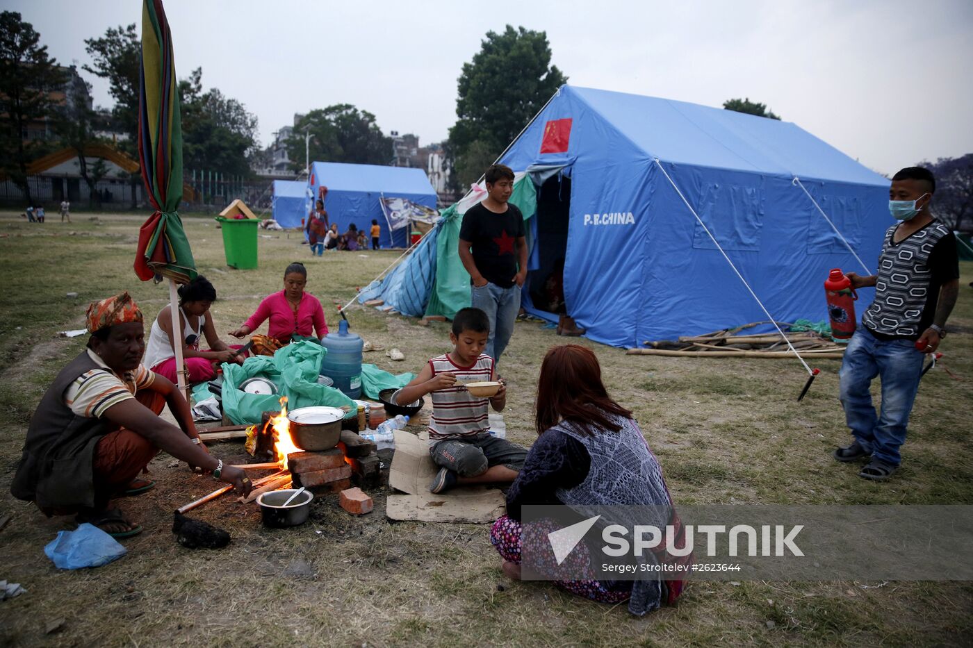 A camp for earthquake victims in Kathmandu