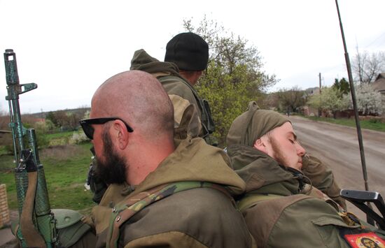 Exercise involving Vikings Motorized Rifle Battalion of the Donetsk People's Republic's self-defense forces
