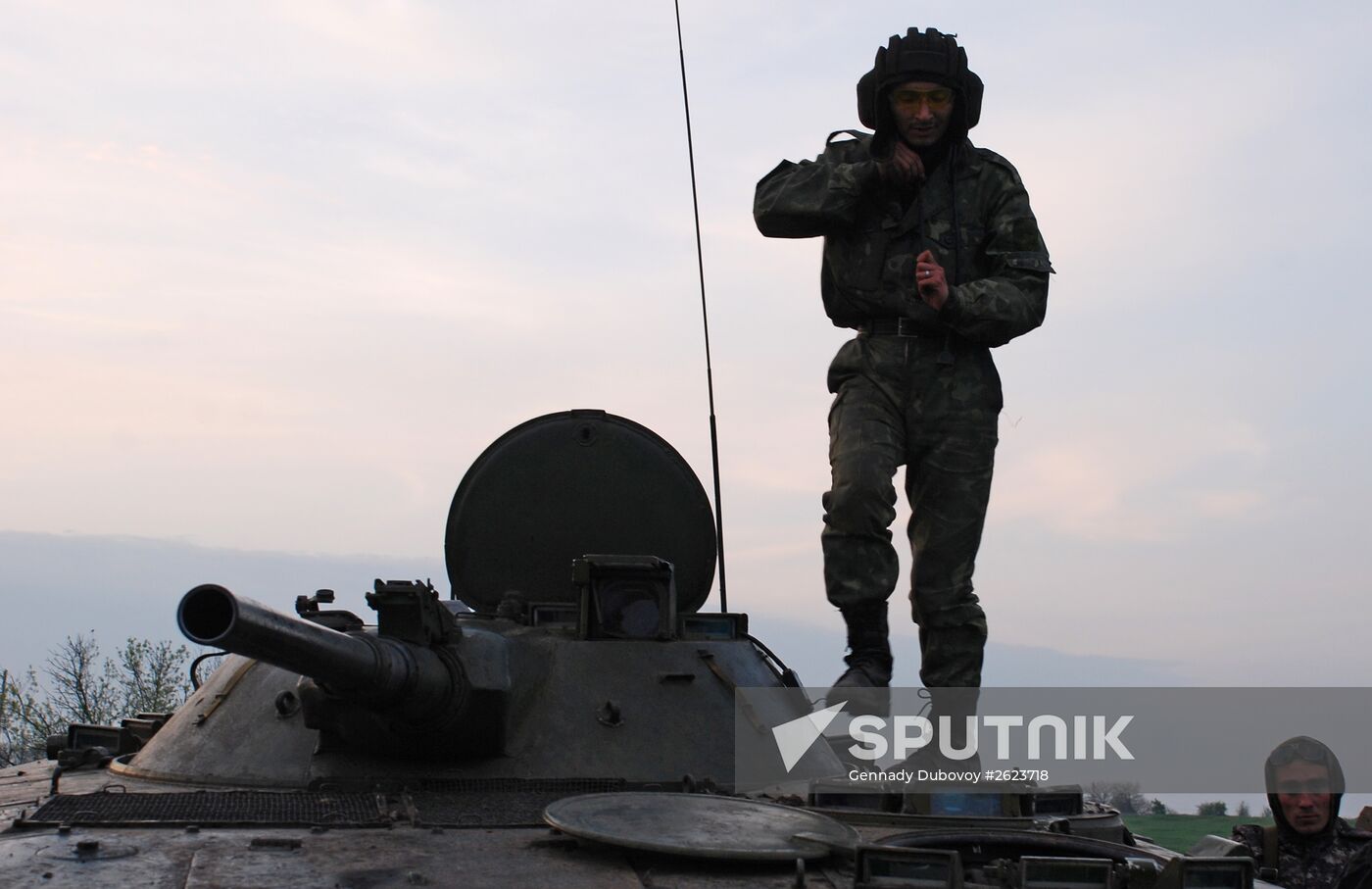 Exercise involving Vikings Motorized Rifle Battalion of the Donetsk People's Republic's self-defense forces