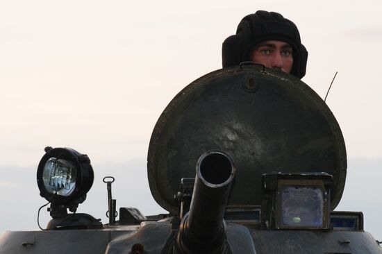 Exercise involving Vikings Motorized Rifle Battalion of the Donetsk People's Republic's self-defense forces
