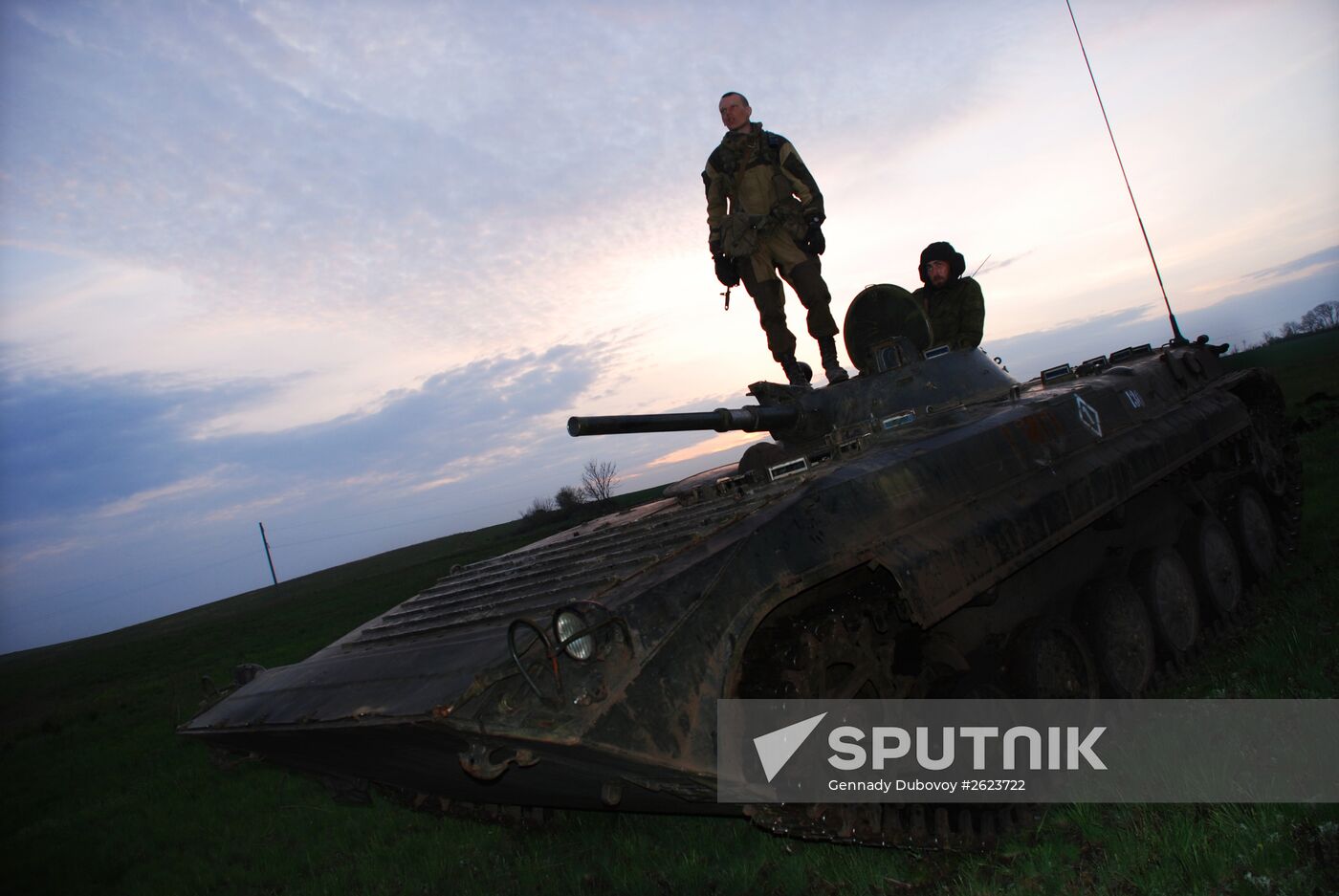 Exercise involving Vikings Motorized Rifle Battalion of the Donetsk People's Republic's self-defense forces