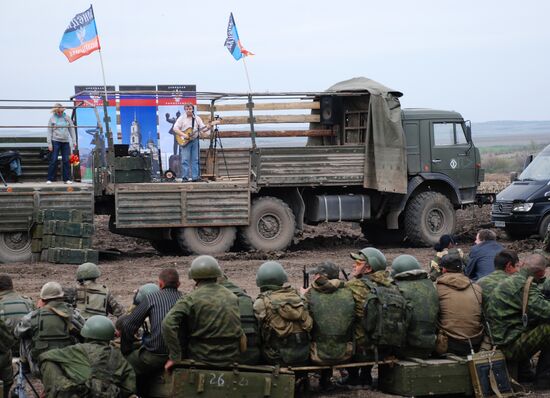 Exercise involving Vikings Motorized Rifle Battalion of the Donetsk People's Republic's self-defense forces