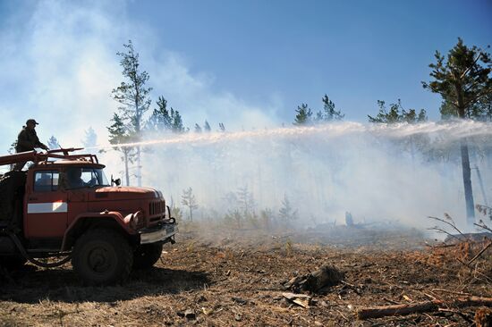 Wildfire fighting in Zabaikalsky Region