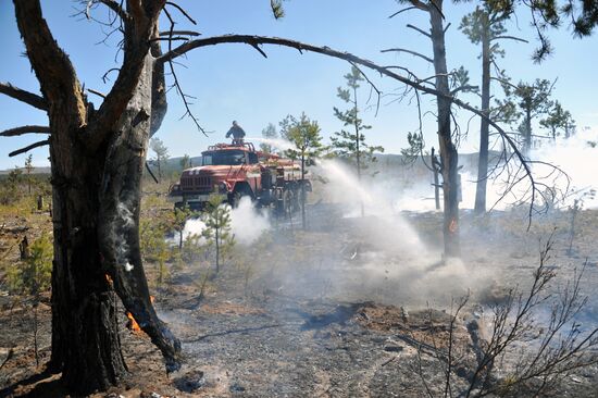 Wildfire fighting in Zabaikalsky Region