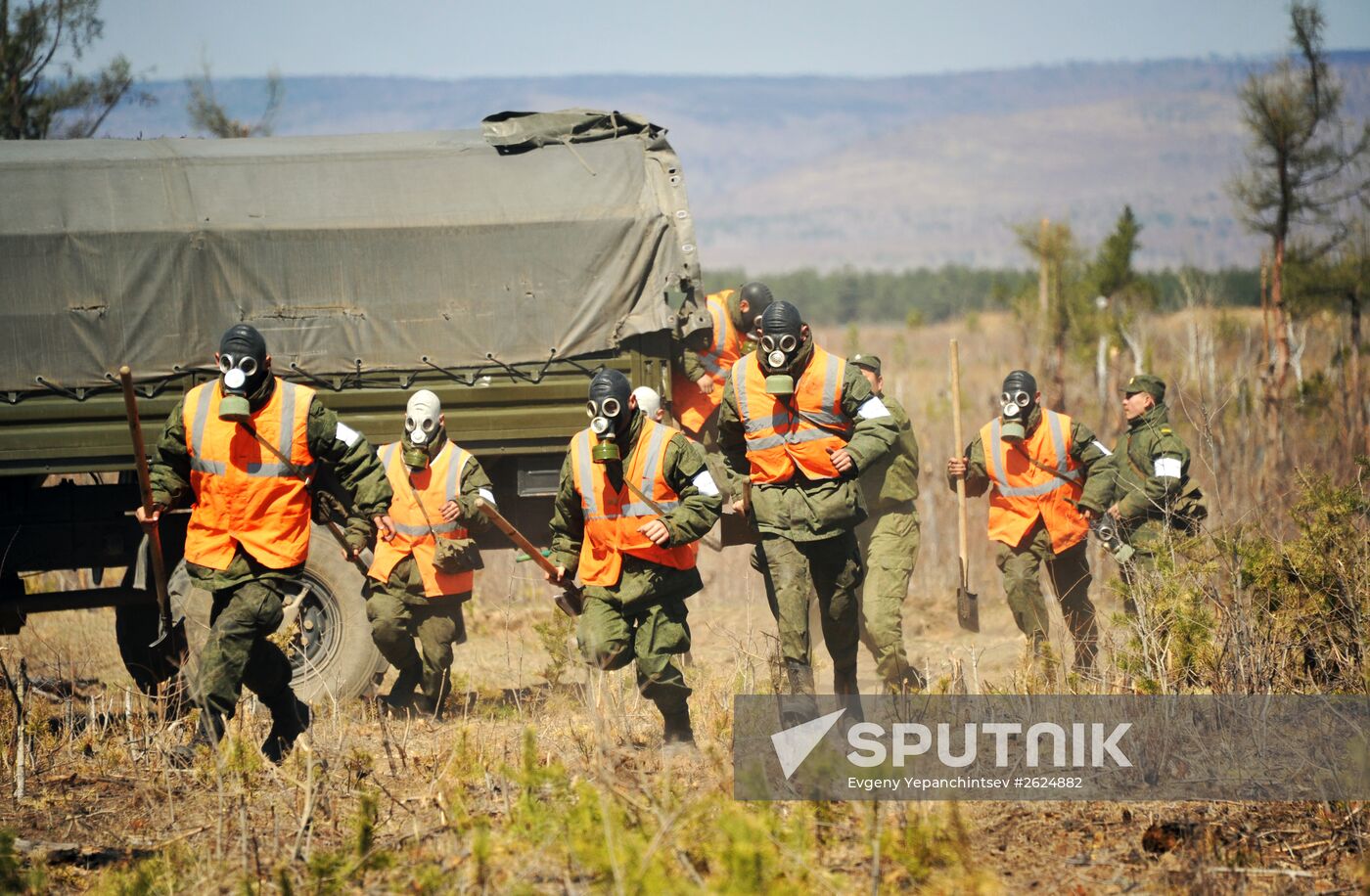 Wildfire fighting in Zabaikalsky Region